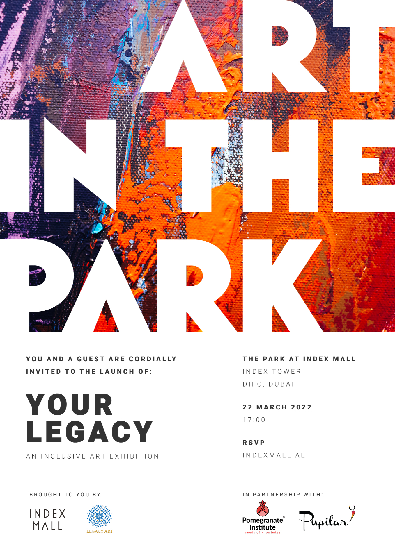 Art in the Park invitation